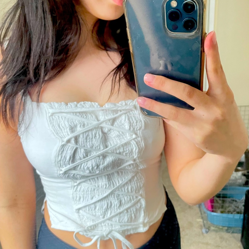 Free People Lace-Up Tank Top